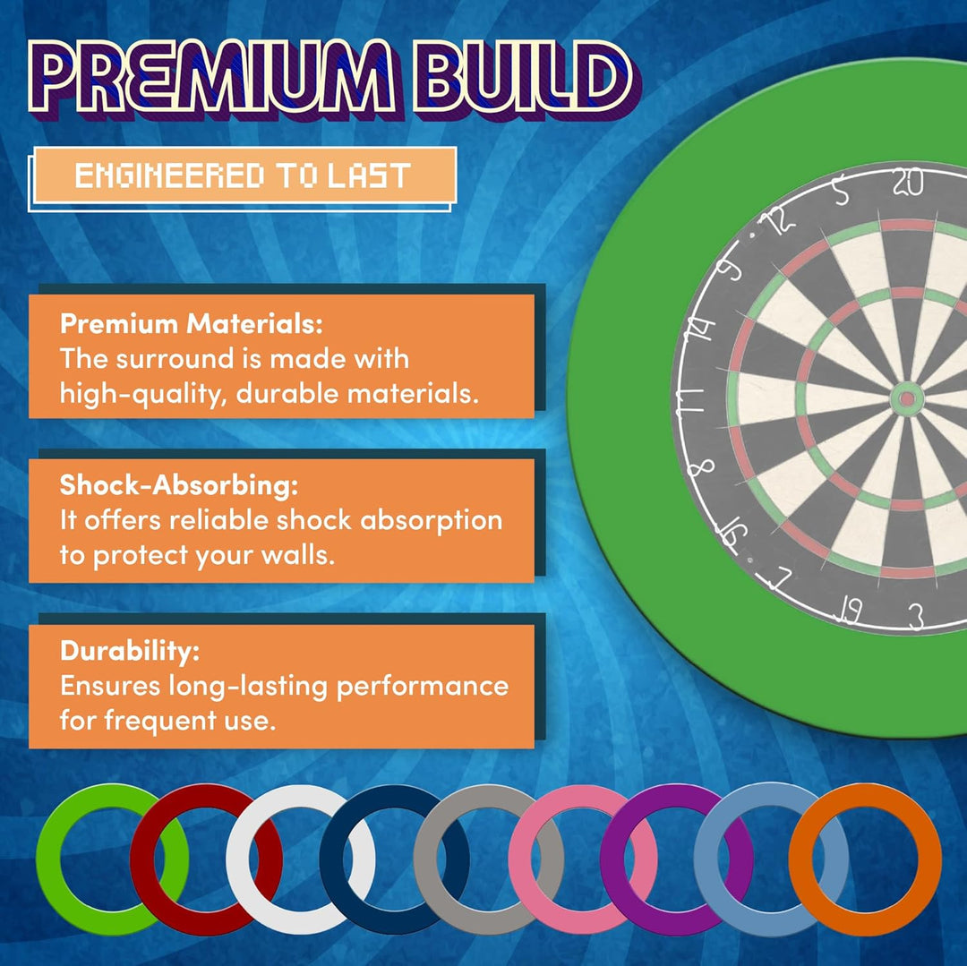 Designa Darts | Strapazierfähiger Dartscheiben-Surround-Ring, mehrere Farben Rosa, Rosa