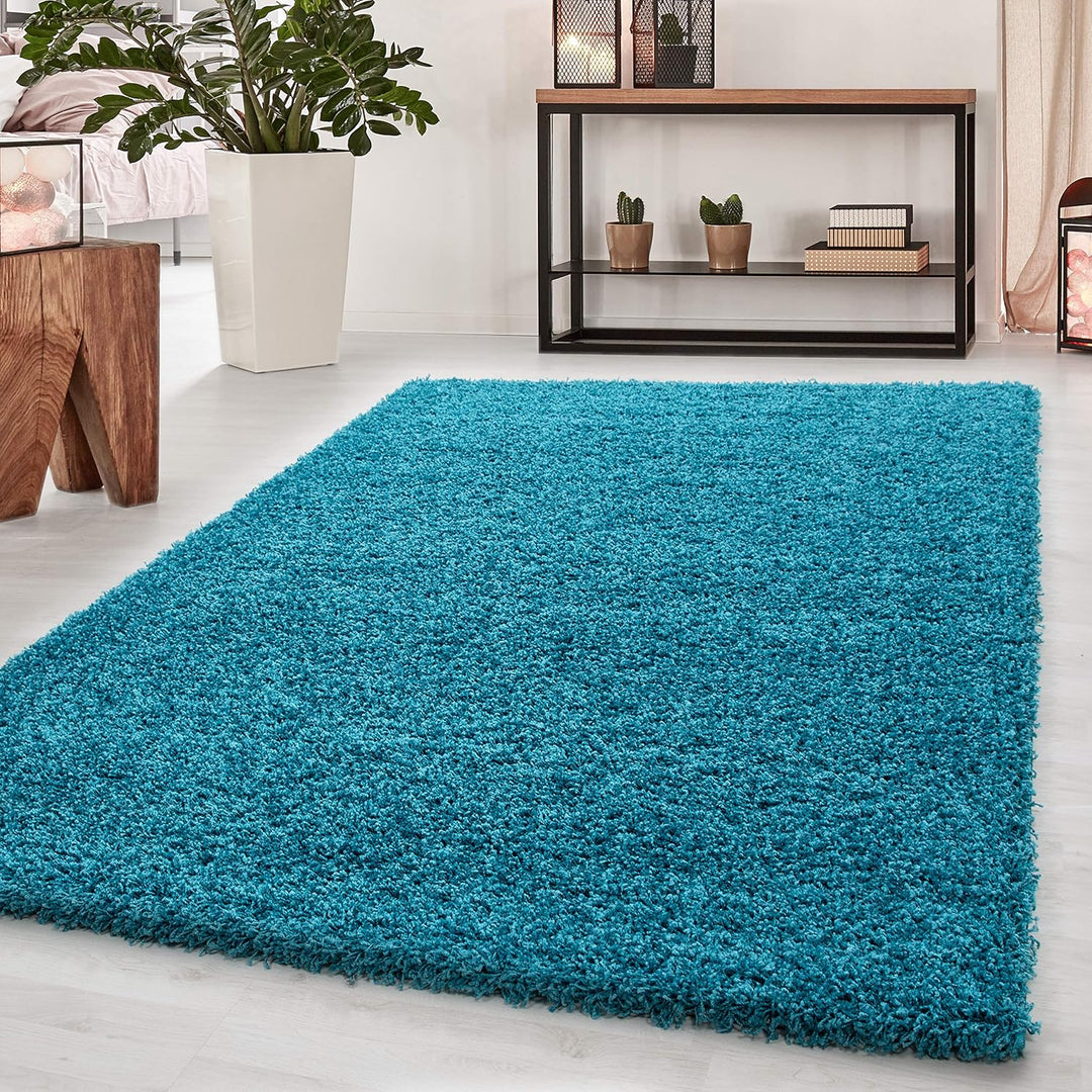 Hochlfor Wohnzimmerteppich Einfarbig Design Langflor Teppich Wohnzimmer Schlafzimmer Esszimmer Flur