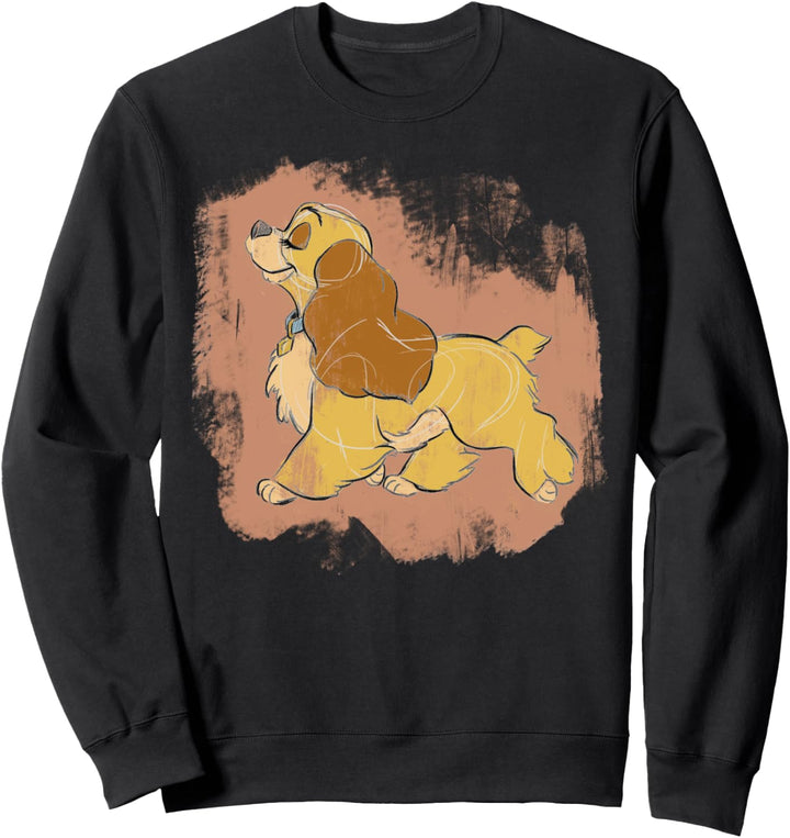 Disney Lady And The Tramp Lady Distressed Portrait Sweatshirt