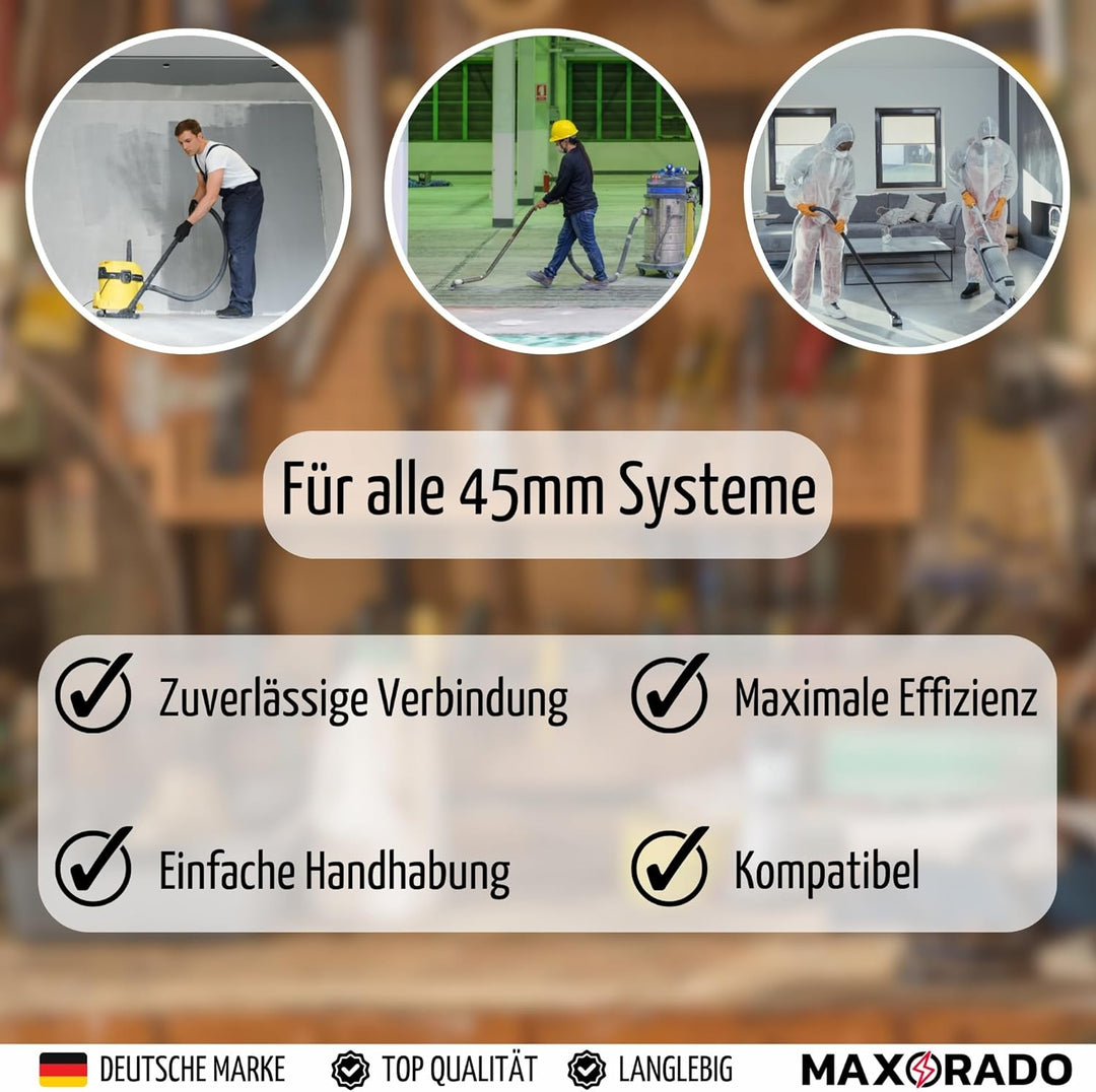 Staubsaugerdüse NW45 45mm Anschluss DN45 kompatibel mit Makita 440 445 448 449 Festo Festool Kärcher