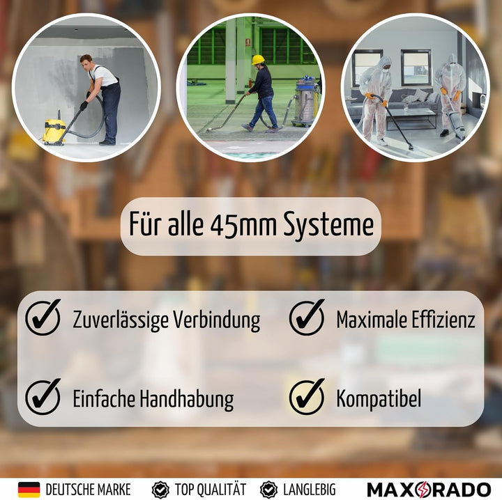 Staubsaugerdüse NW45 45mm Anschluss DN45 kompatibel mit Makita 440 445 448 449 Festo Festool Kärcher