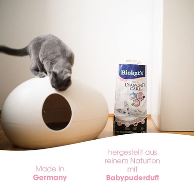 Biokat's Diamond Care Fresh Katzenstreu mit Babypuder-Duft - 2 Sack (2 x 10 L) 10 l (2er Pack), 10 l