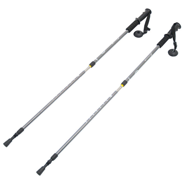 Prosource Anti-Schock Trekking-/Wanderstöcke, verstellbar, 2 Stück, Aluminium-Teleskopstöcke mit Kom