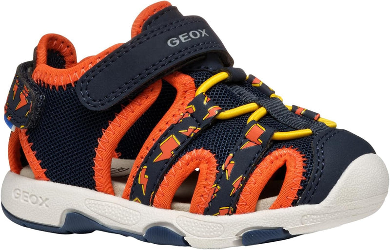 Geox Baby-Jungen Multy Boy B Sandalen, Navy Orange