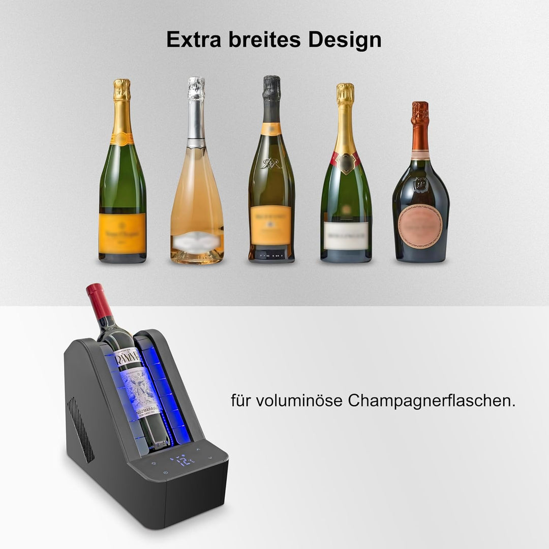 Elektrischer Weinkühler für Tisch & Bar – Präzisionskühlung ohne Eis – 24h Dauerbetrieb für Wein & C