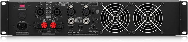 Behringer KM1700 Professioneller 1700-Watt-Stereo-Leistungsverstärker mit ATR (Accelerated Transient