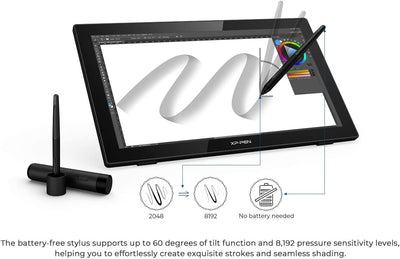 XP-PEN Artist 22 (2. Generation) Grafiktablett mit Display 21.5 Zoll Pen Display, mit batterielosem