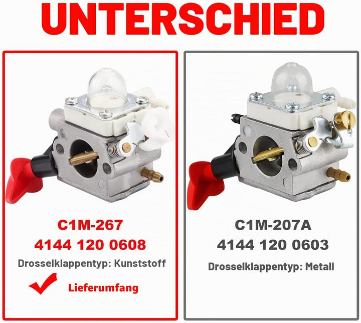 FS56RC Vergaser mit Luftfilter für Stihl FS40 FS50 FS56 FS70 FS70C FC70 FC56 FS56C HT56 HT56C KN56 K