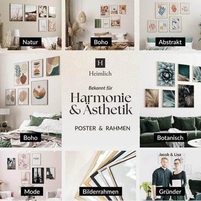 Heimlich® Premium Poster Set OHNE Bilderrahmen | 2 x DIN A3 & 4 x DIN A4 - ca. 30x42 & 21x30 | Stilv
