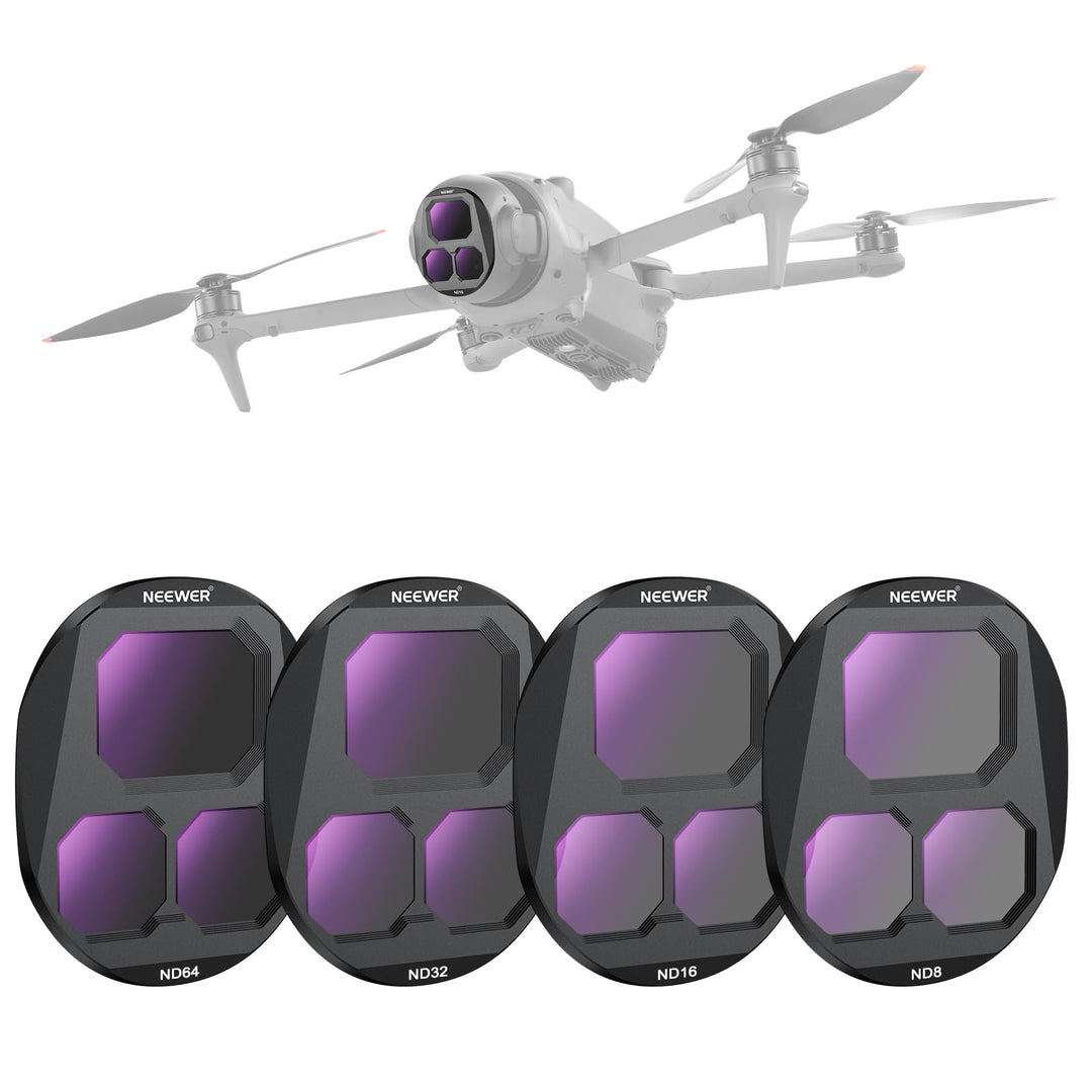 NEEWER ND Filter Set Kompatibel mit DJI Mavic 4 Pro (ND8/ND16/ND32/ND64), 4er Pack, mehrfach beschic