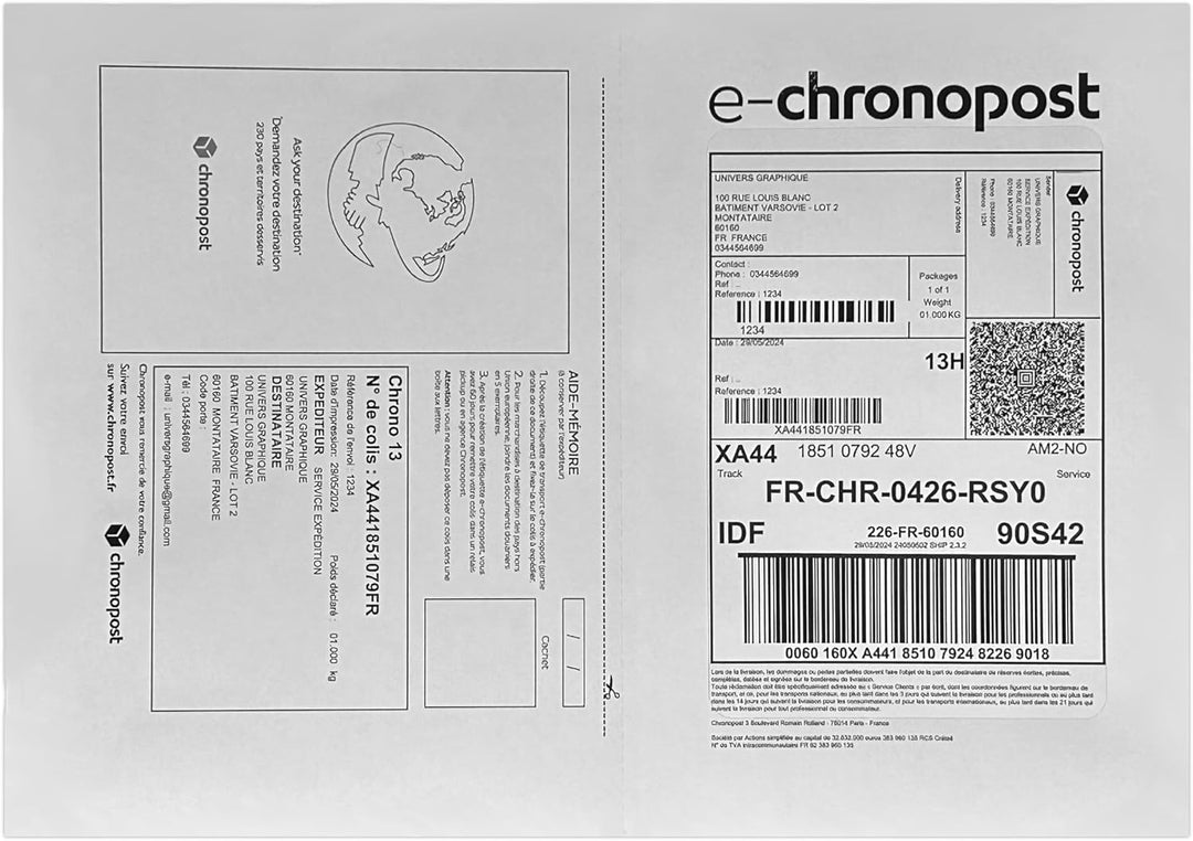 500 Blatt DIN A4 zu je 2 Etiketten (210 x 148,5 mm)= 1000 bedruckbare Etiketten, permanent haftend,
