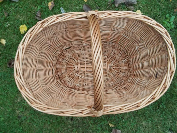Einkaufskorb xl, Handkorb aus gesottener Weide