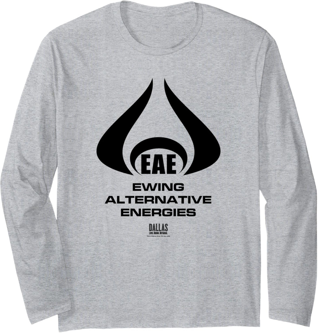 Dallas TV Series Ewing Alternative Gray Langarmshirt