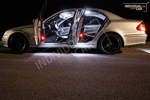 INDIVIDUALise your CAR Innenraumbeleuchtung SET für E Klasse Limousine W211 (Pure-White) Reinweiss,