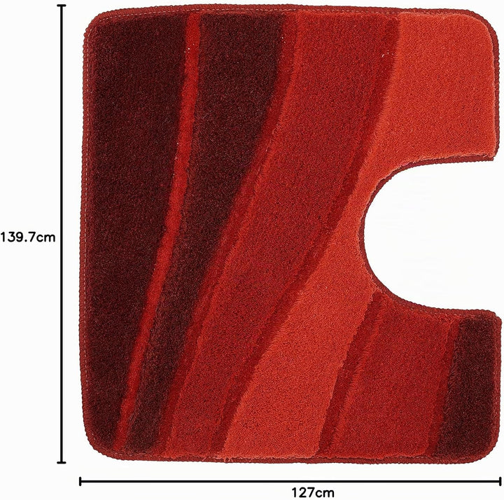Meusch WC-Vorleger Ocean rot 55 x 50 cm 55 x 50 cm Granat, 55 x 50 cm Granat
