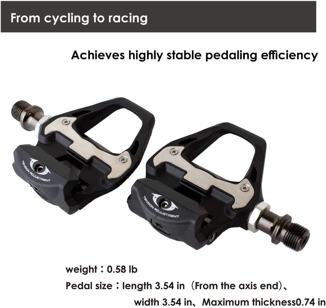 GORIX Fahrrad-Carbonfaser-Pedale Cleat-Set Bindungspedal Shimano SPD-kompatibles Rennrad (GX-R31)