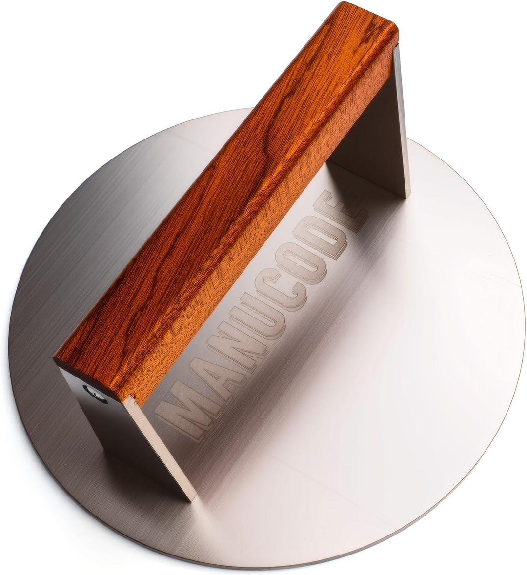 Manucode Pro-Grade 20,5cm Edelstahl Grillpresse – 1,42kg Hochleistungs-Burgerpresse mit Nicht verdre