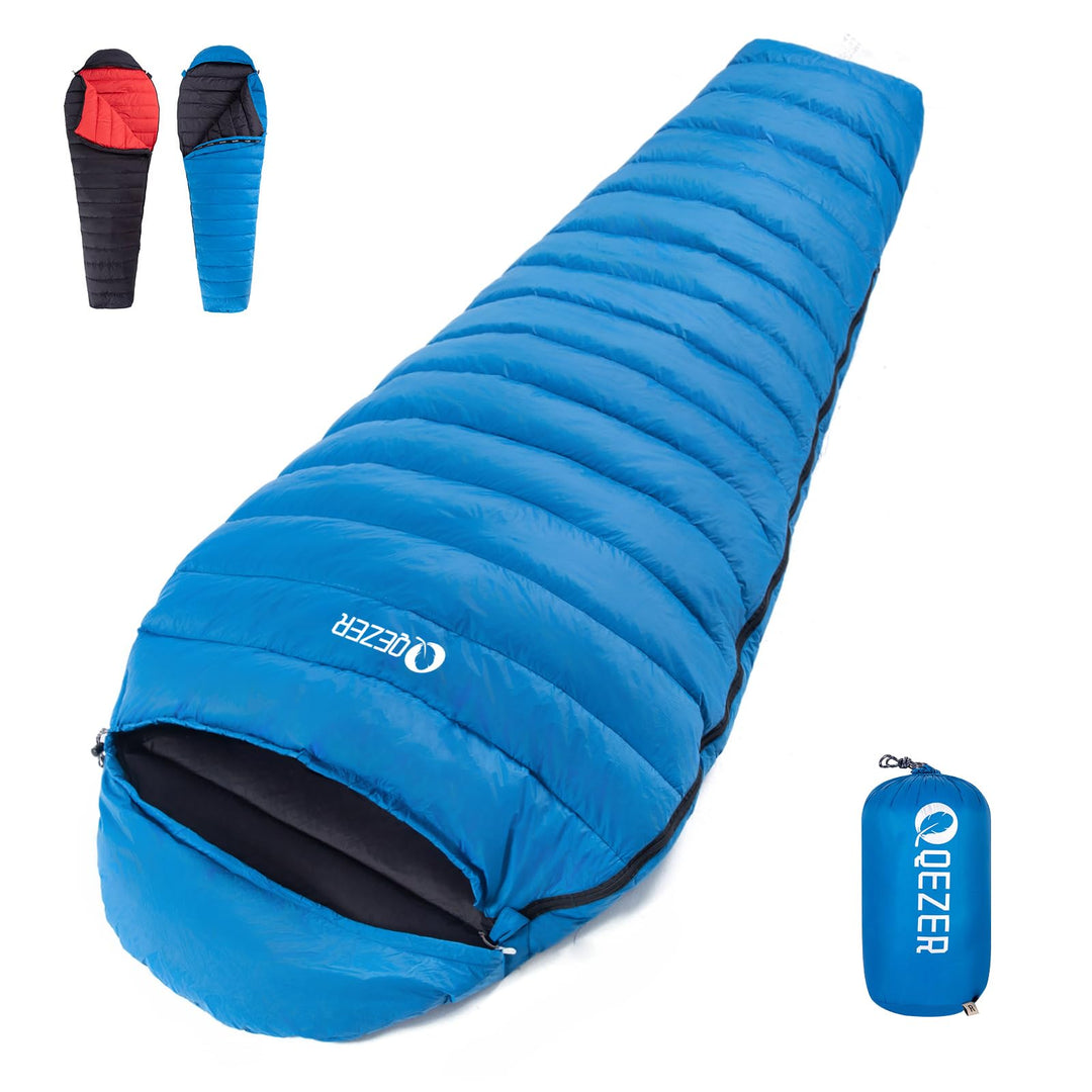 Daunenschlafsack, Schlafsack Ultraleicht, 600FP+ Premium Daunen, Geeignet für Winter/Sommer, geeigne
