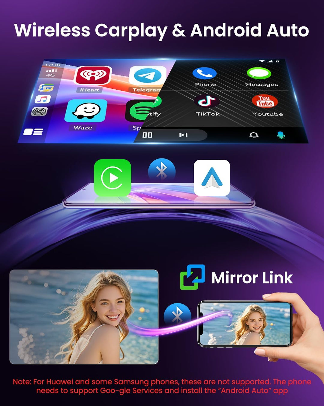 Inefala 4+64G Android 15 Autoradio für Hyundai i10 2007-2013 mit Wireless CarPlay Android Auto, 9 Zo