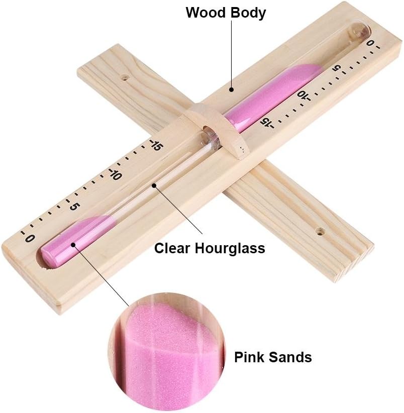 15 Minuten Sauna Sanduhren, Sauna Zubehör Set aus Holz Sanduhr Wanduhr mit rotierender Sanduhr und r