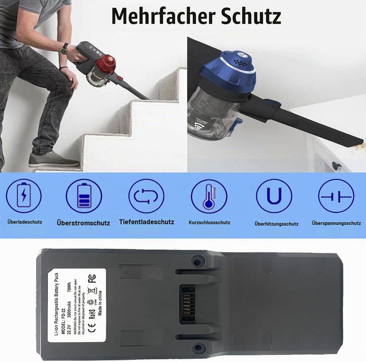 3500mAh Ersatzfür Hoover Modell 35601729 akku, kompatibel mit Hoover Freedom 2in1 22.2V FD22 Staubsa