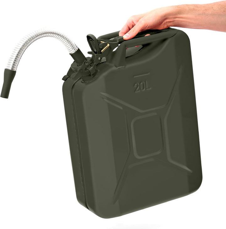 Oxid7® Ausgiesser flexibel für Metall Benzinkanister 5,10 oder 20 Liter | Schwarz, 25mm Ausgiesser s