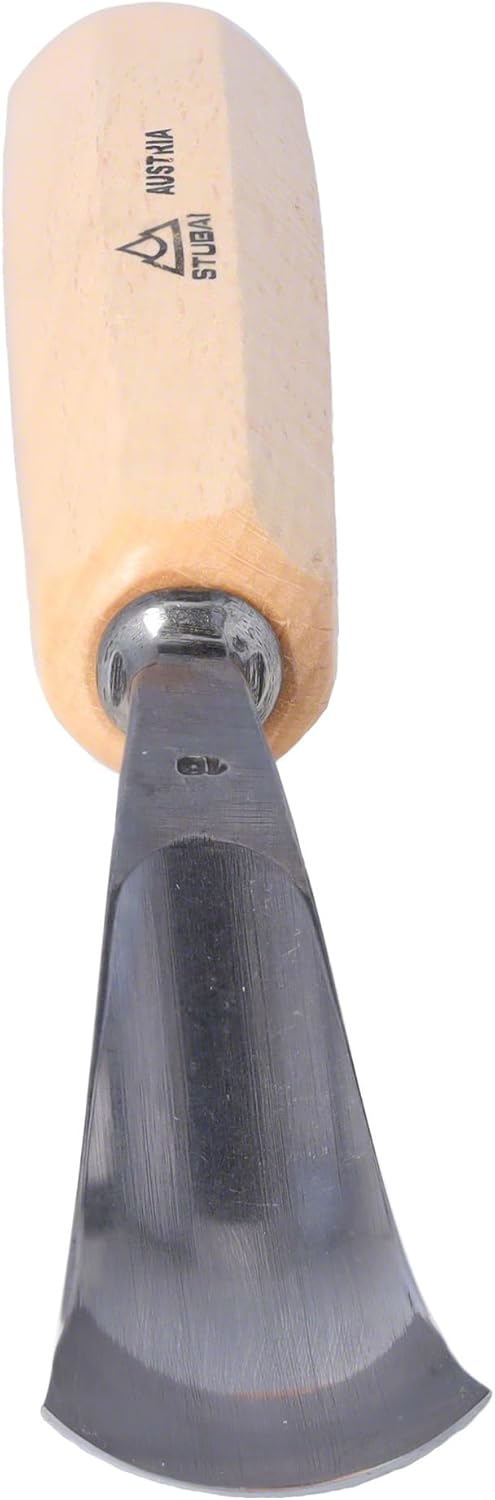 Stubai gebogenes Hohleisen 4 mm – professionelles Schnitzwerkzeug für präzise Kerb‑, Relief‑ und Fig