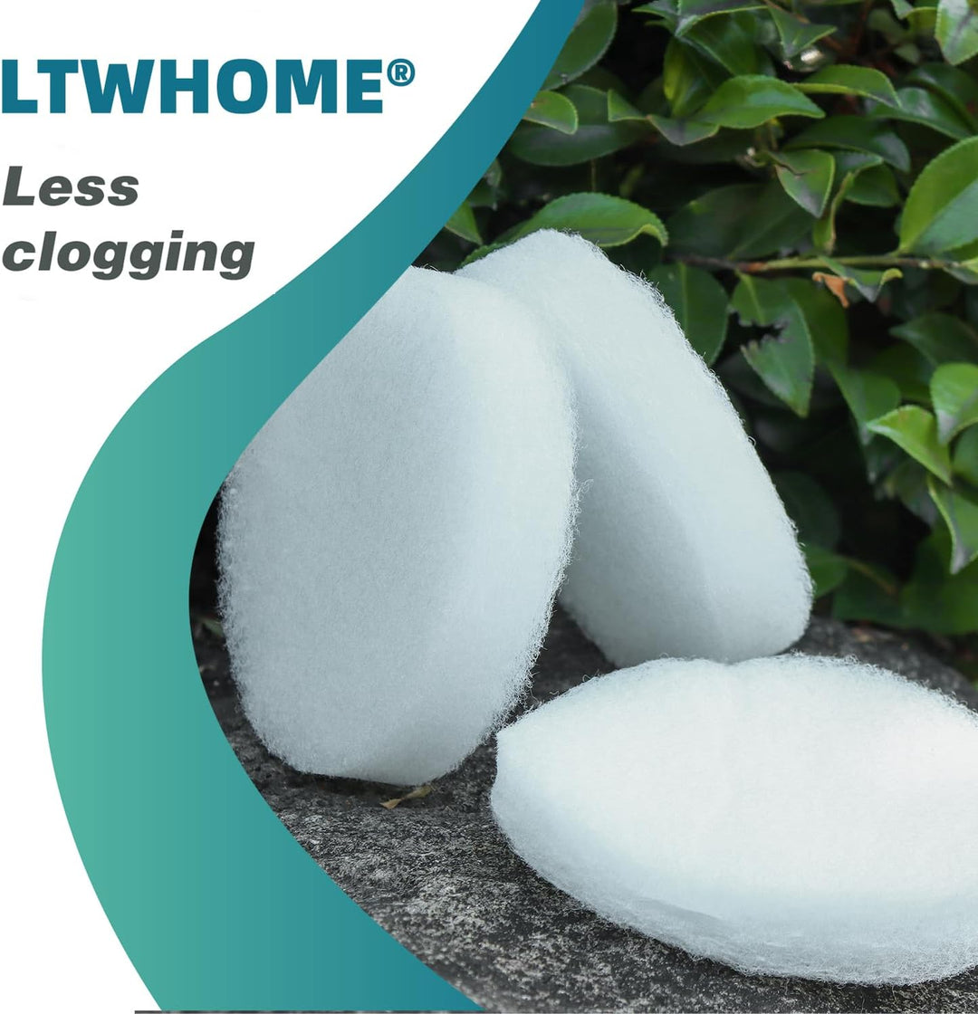 LTWHOME Feiner Weisser Filterschwamm Filtermatten Passend für Eheim Classic 2213 250 (48 Stück)