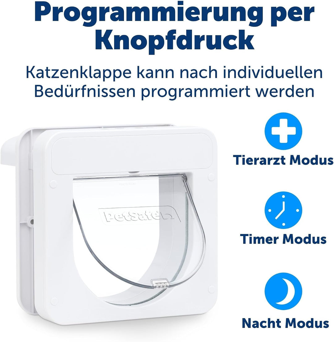 PetSafe Petporte smart flap Mikrochip Katzenklappe, Automatischer Zugang mit Chip-Erkennung, Für Kat