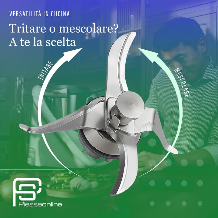 PIESSEONLINE Messer, kompatibel für BIMBY TM 21, Stahl,