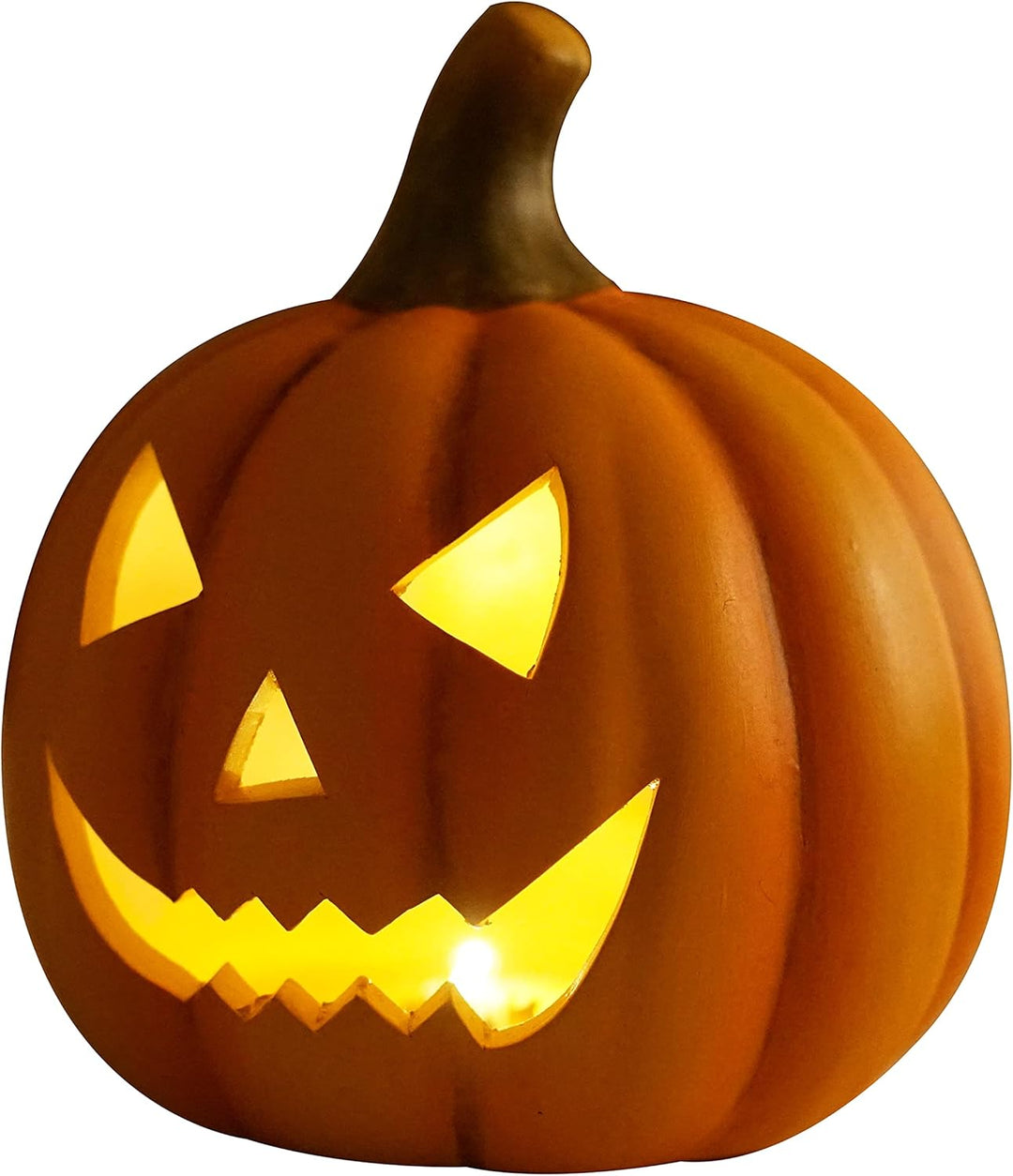 khevga Halloween Deko Kürbis Herbstdeko Windlicht Deko-Kürbis LED Timer Beleuchtet (Mit LED Timer),
