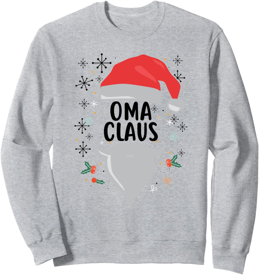 Oma Claus Lustiges Weihnachts-Geschenk Grossmutter Familien Sweatshirt