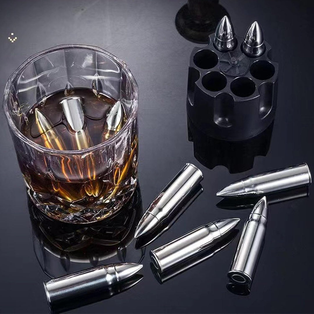 YUEMING Whiskey Steine Set Geschenke für Männer, Whisky-Geschenkset Whiskey Edelstahl Eiswürfel kann