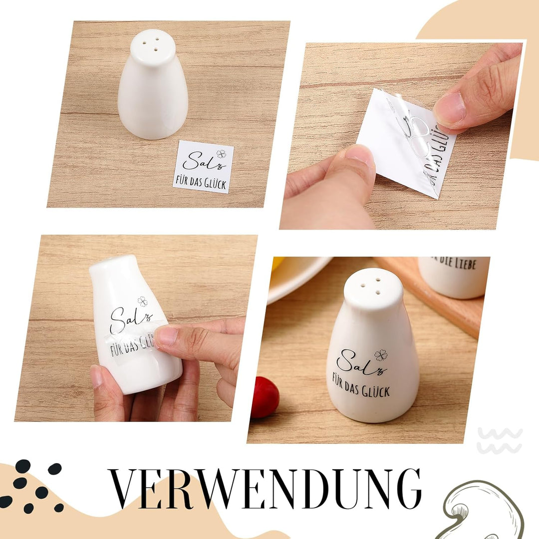 Sinmoe Einzugsgeschenke Haus Set Hochzeitsgeschenk für Brautpaar Brotkorb Salz- und Pfefferstreuer J