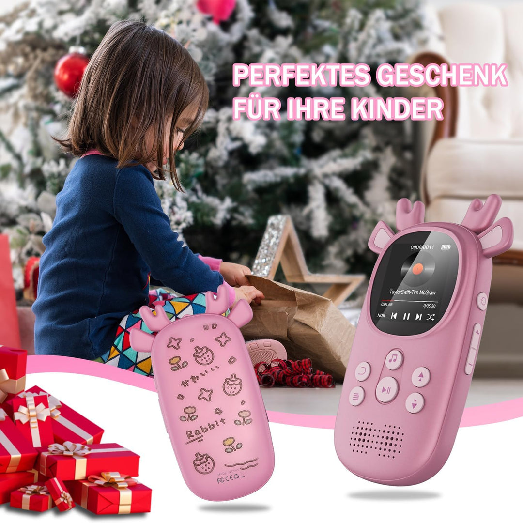 CCHKFEI 32GB Kinder MP3 Player mit Bluetooth 5.3,1,8 Zoll Bildschirm Bluetooth MP3-Player mit kopfhö