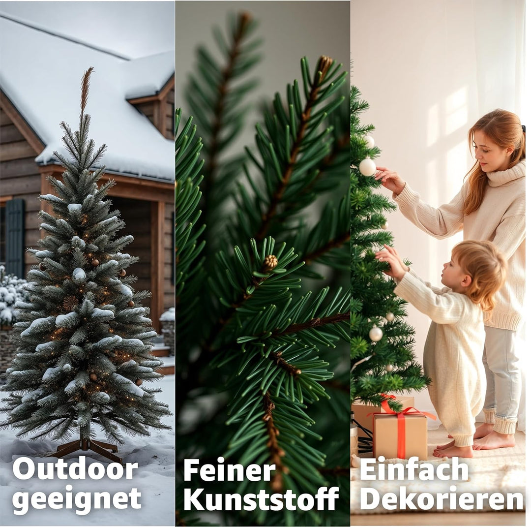 Weihnachtsbaum künstlich grün - Tannenbaum Christbaum 180 cm - täuschend echt Weihnachten (Tannenbau
