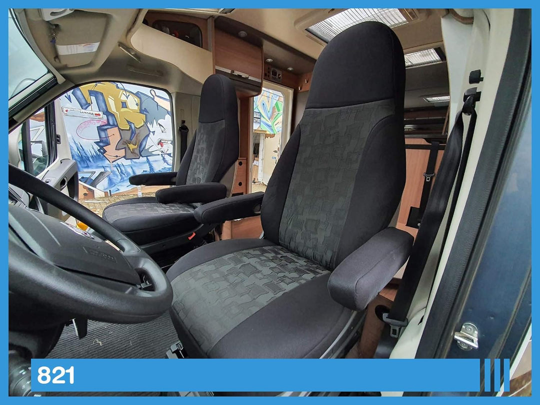 BREMER SITZBEZÜGE Mass Piloten Schonbezüge Sitzbezüge kompatibel mit Wohnmobil Camper Ducato Fahrer