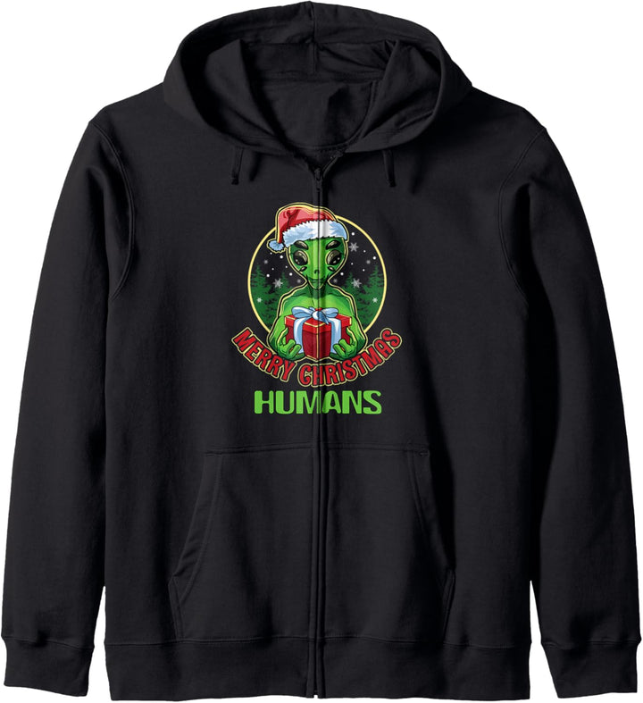 Santa Alien | Christmas Alien Aesthetic Humans Meme Kapuzenjacke