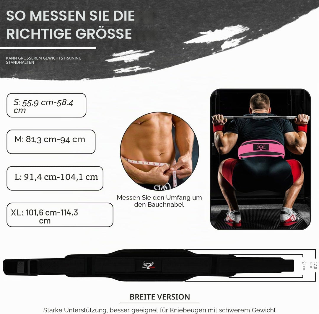 Gewichthebergürtel, Doppelkraft, gepolstert, 5,5 Neopren, für Rücken, Fitnessstudio, Bodybuilding, K