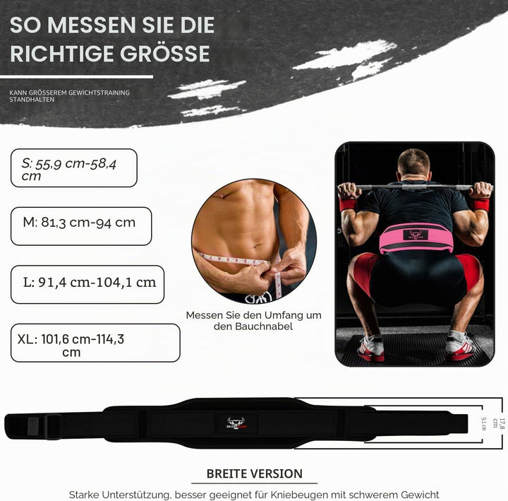 Gewichthebergürtel, Doppelkraft, gepolstert, 5,5 Neopren, für Rücken, Fitnessstudio, Bodybuilding, K