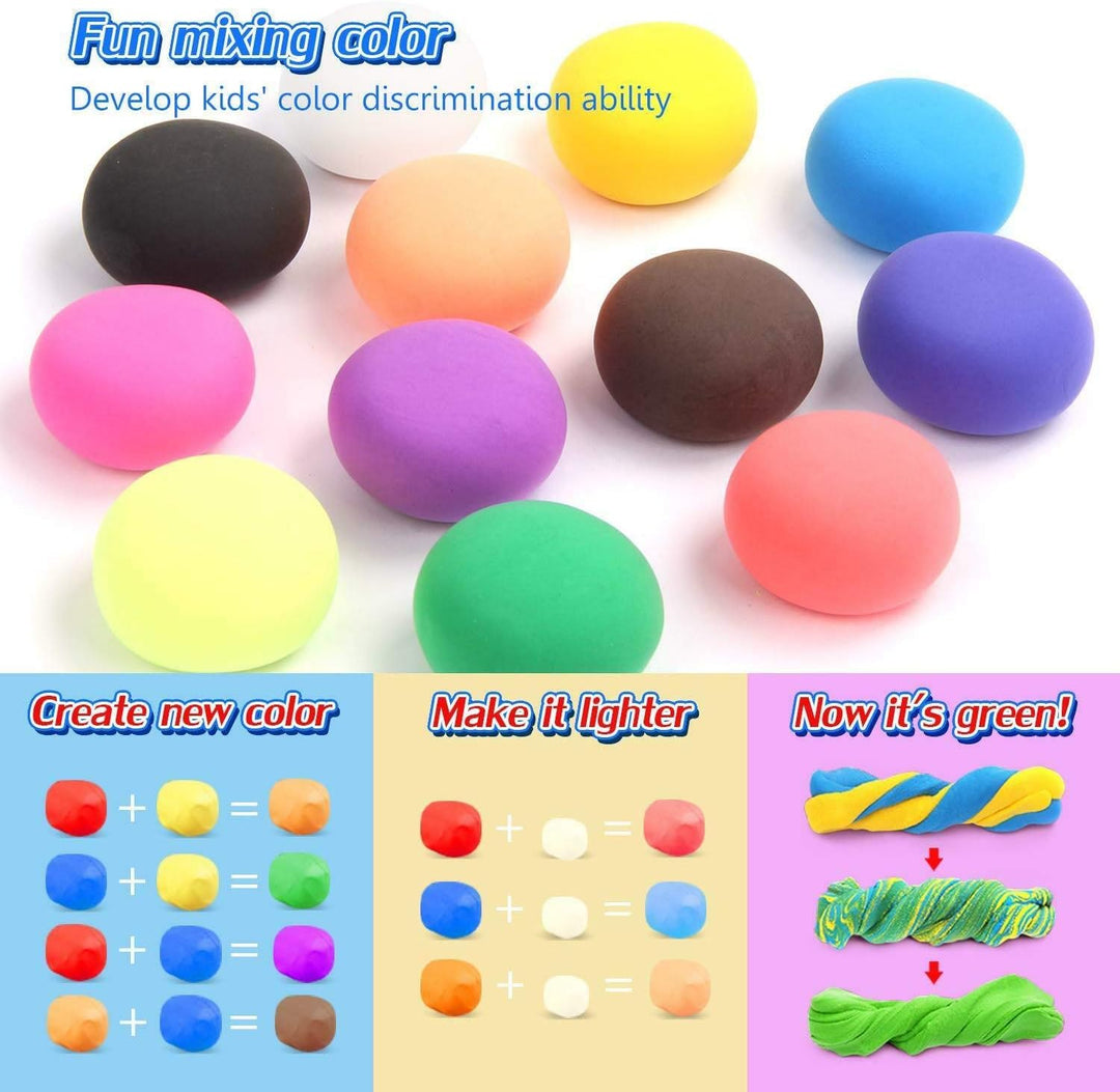 36 Farben Lufttrockener Ton, ultraleichter Modellier-Ton, LCHM Magic Clay DIY Kreativer Modellierung