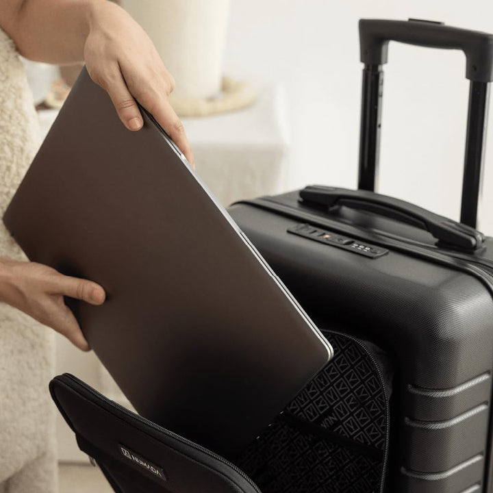 NUMADA – Handgepäck Koffer Trolley ABS PackPro T20 (56x37x22cm) mit TSA-Schloss und 4 Doppelrollen.