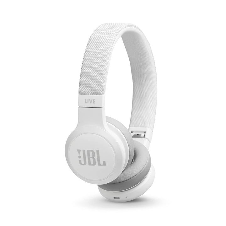 JBL LIVE 400 BT kabellose On-Ear Kopfhörer - Weiss – Bluetooth Ohrhörer mit bis zu 24 Stunden Laufze