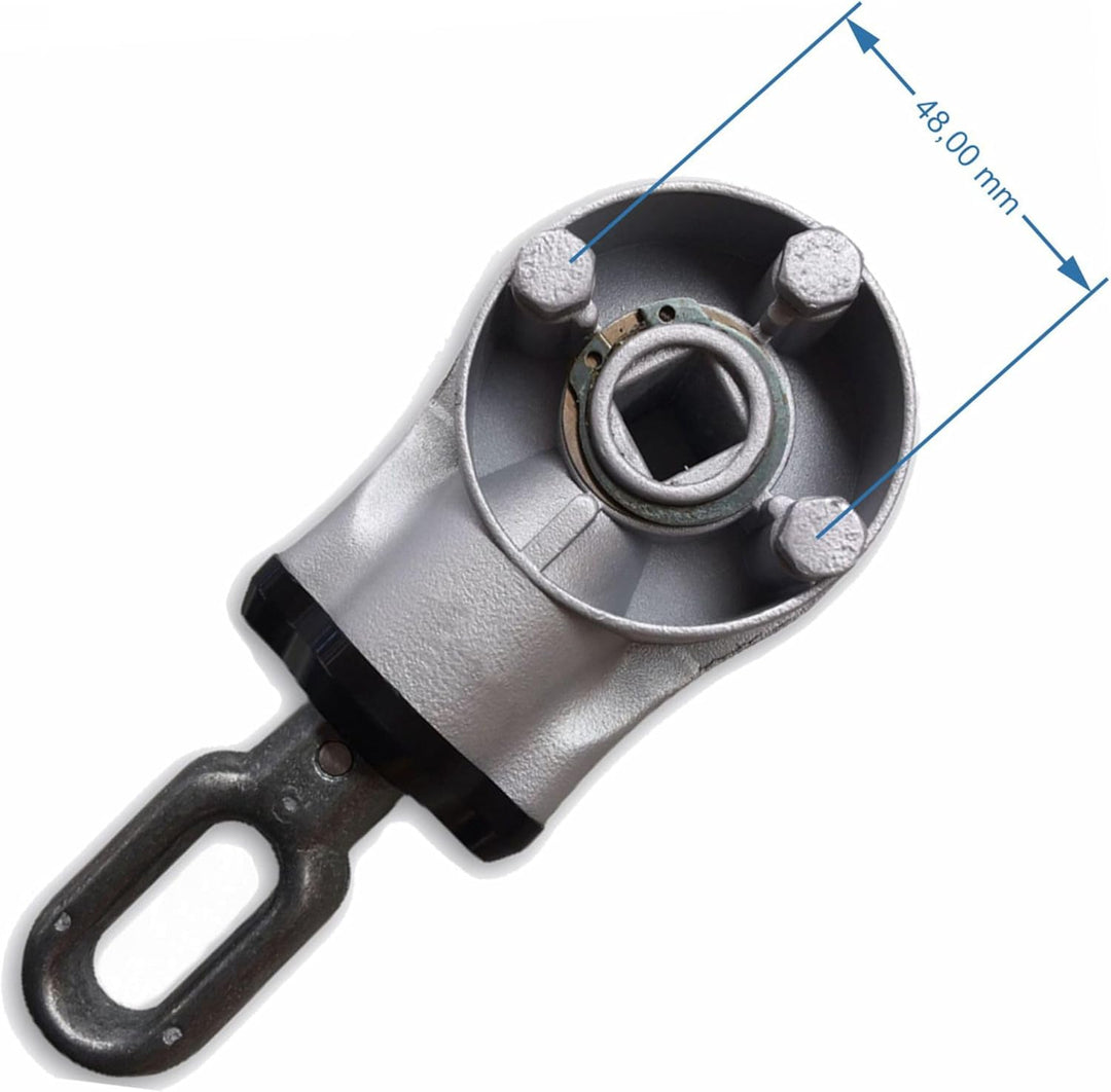 Schneckengetriebe runde für Markisen (Silber), Silber