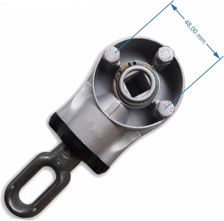 Schneckengetriebe runde für Markisen (Silber), Silber