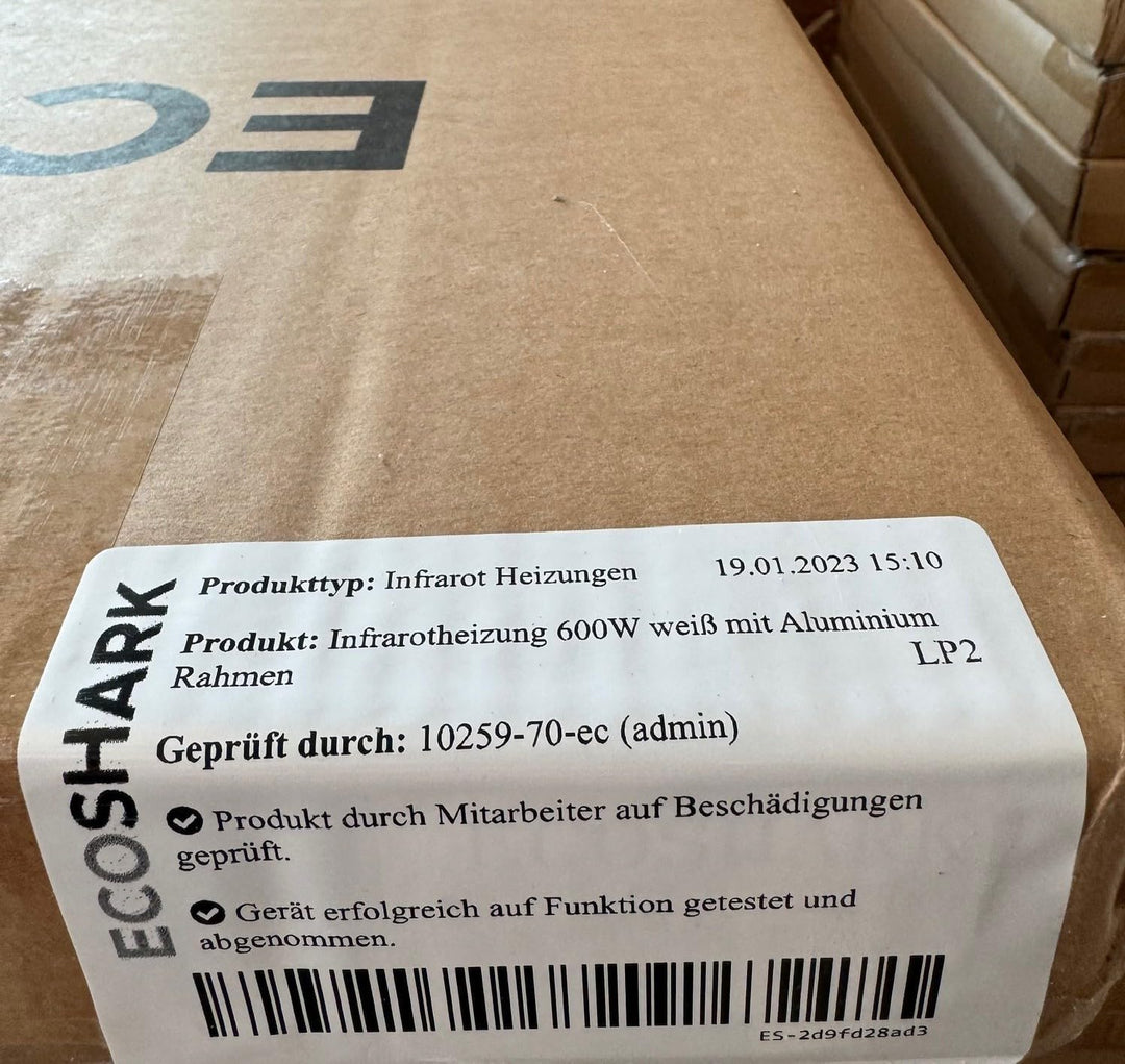 Infrarotheizung mit Thermostat 600W weiss [ENERGIEKOSTEN SPAREN] - inkl. Fernbedienung - Smart-Home