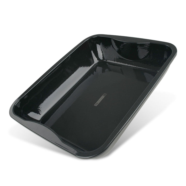 XXL Bräter BBQ 40 x 34 x 8 cm – Hochwertige Emaille Auflaufform: Perfekt für Grillfleisch, Braten &