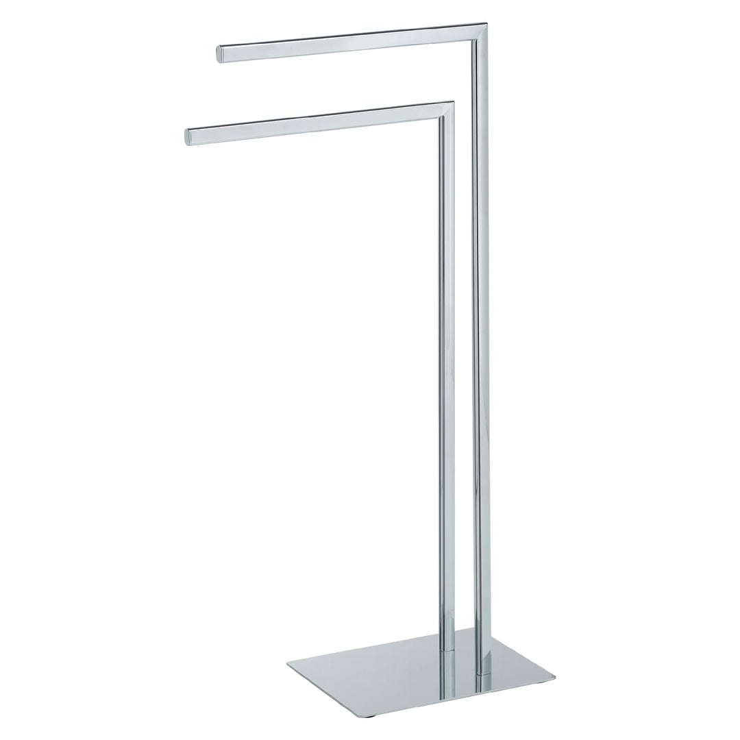 Gedy Felix Handtuchständer für Badezimmer mit 2 festen Armen, Chrom, Edelstahl und Metall, 20 x 39,2