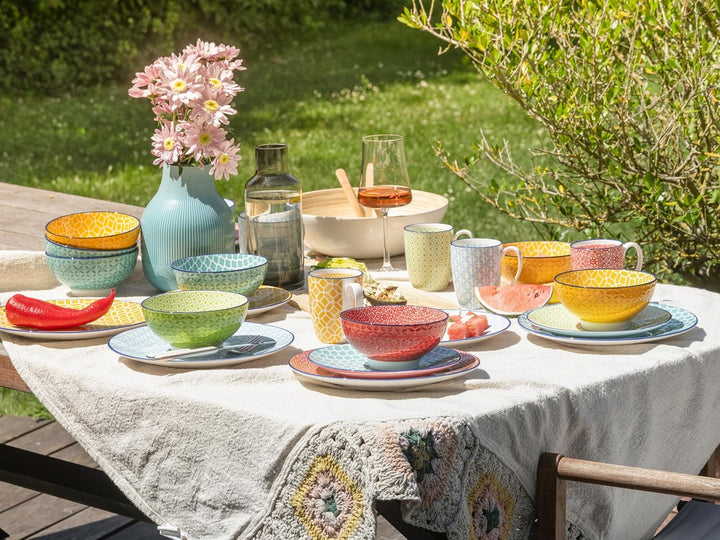 CreaTable, 10689, Serie Mediterran, Geschirrset, Teller Set 12 teilig Teller Set 12 tlg., Teller Set