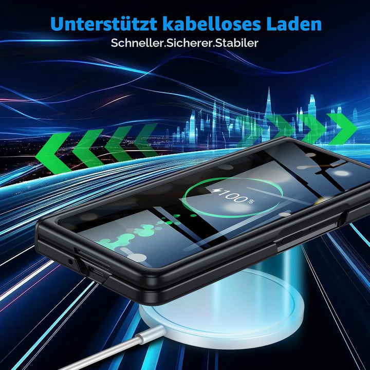 spoovcto for Samsung Galaxy Z Fold 4 Ständer Hülle mit Privatsphäre Bildschirmschutz &amp; Scharnier Sch
